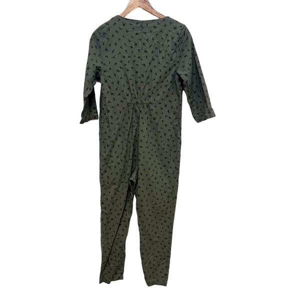 The Nines by HATCH Maternity 3/4 Sleeve Button-Front Floral Jumpsuit‎ Size Small - Picture 3 of 8